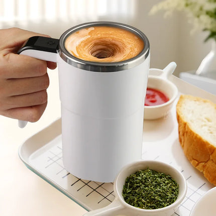 Automatic Stirring Cup Rechargeable Portable Coffee Electric Stirring Stainless Steel Mixer Rotating Magnetic Self Stirring Mugs