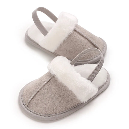 Autumn and Winter Popular Walking Shoes Baby Shoes 0-1 Year Old Warm Shoes Cotton Shoes Casual Soft Soled and Plush Baby Shoes