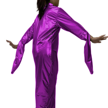 Fetish PVC Faux Leather Bondage Sack Bag Double Layer Spandex Cuff Zipper Sleeping Bag Lockable Zipper Erotic Costume Catsuits