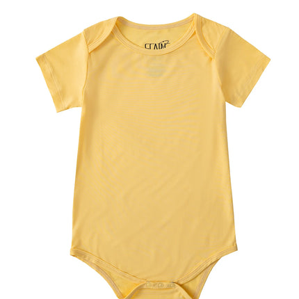 Infant Bamboo Short Sleeve Bodysuit Summer Lightweight Onesie with Convenient Snap Closure