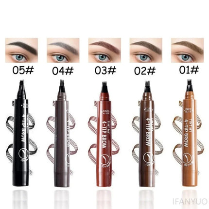 Liquid Eyebrow Pencil Eyebrow Pen Waterproof Fork Tip Eyebrow Tattoo Pencil Long Lasting Professional Fine Liquid EyeBrow Pencil