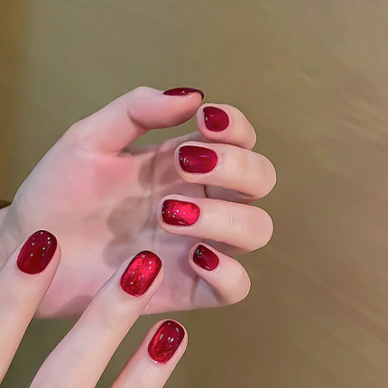 10ml Flamingo Red Magnetic Cat eye Gel Gemstone Glitter Cat Eye Gel Polish Semi-permanent UV LED Cateye Nail Varnish Manicure#GY
