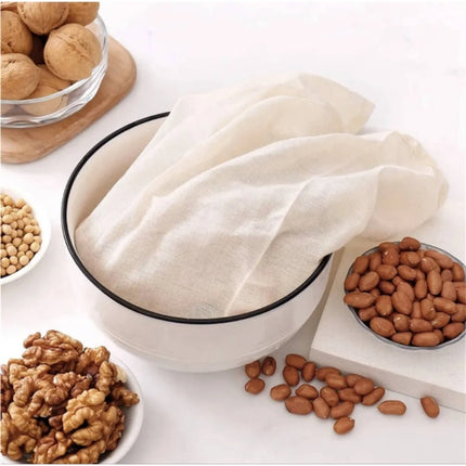 Reusable Cotton Gauze Kitchen Items Tofu Cheese Filter Cloth Butter Milk Coffee Filter Gadgets Dining Bar Home Drawstring Bags