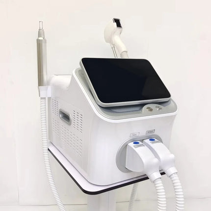 Soprano 2 in1 Diode Laser Machine 4000W 755nm 808nm 1064nm Hair Removal Tattoo Removal Ice Cooling System Professional Device