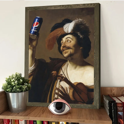 Pepsi Violinist Printing Poster Customizable Pictures Wall Art Canvas Painting Gift for Home Decor Room Bedroom Decorations Arts