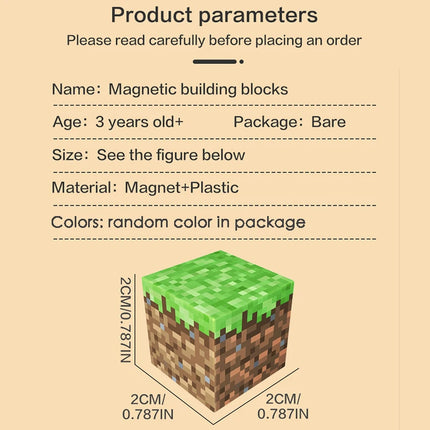 Kids DIY Magnetic Blocks-Build Mine Magnet World Set for Boys and Girls Sensory Toys for Toddlers Gifts Construction Toys Game