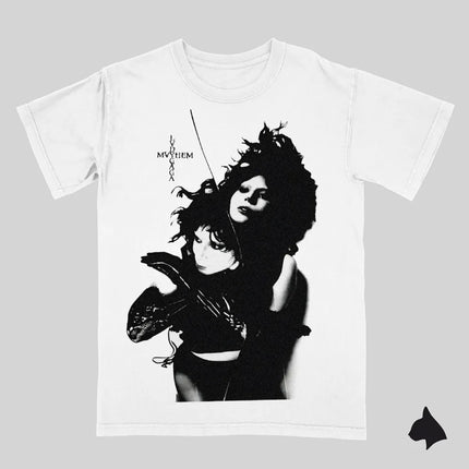 Street Hip Hop American Rapper Singer Lady Gaga Print T-shirt Oversized Y2k Women Men Casual Cotton Harajuku Female Short Sleeve