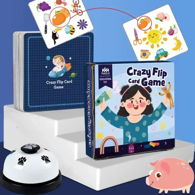 1-8pcs Memory Matching Crazy Cards Toy Parent-child Interactive Cognition Games Early Educational Montessori Logical Thinking