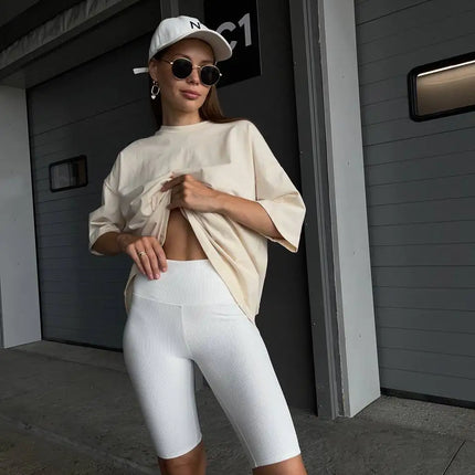 Botvotee 21 Colors Ins Fashion Summer Oversized Basic Solid T-Shirts for Women 100% Cotton White Black Pink T-shirt Casual Tops