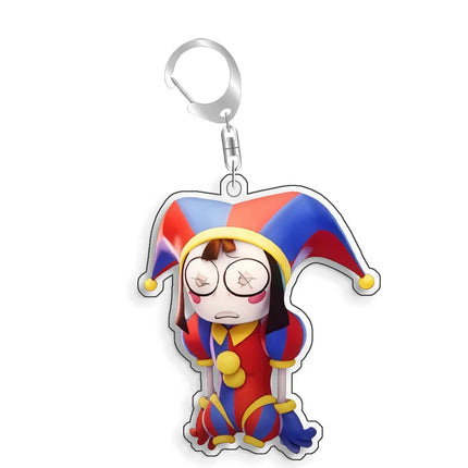 For The Amazing Digital Circus Jax Pomni Ragatha Gangle Acrylic Selfmade Cute Cartoon Anime Keychain Pendant Toy Gifts 5cm