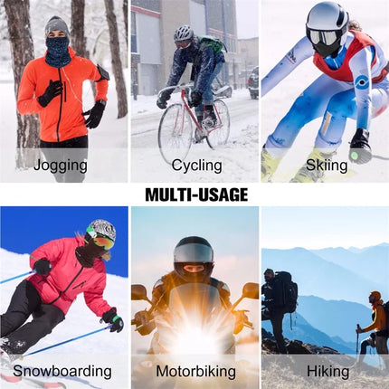 WEST BIKING Bicycle Face Mask Neck Gaiter With Headband Winter Outdoor Sports Neck Warm Scarf Half Face Mask Cycling Equipment