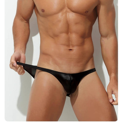 Japanese Men's Underwear Upturned Style Narrow Side Triangle Panties Low Waist Sexy Tight Half Wrap Buttocks Briefs
