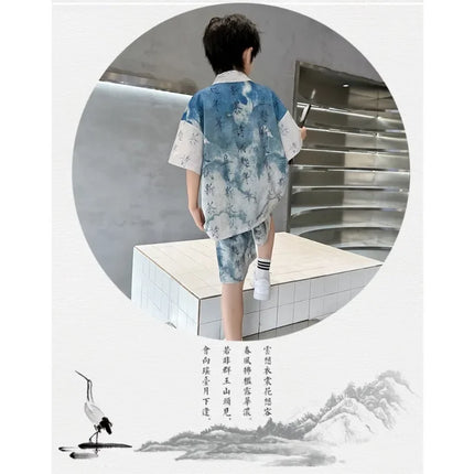 Kung Fu Uniform Hanfu Tai Chi Tai Ethnic Style Wushu Kids Clothes Children's Clothing Traditional Boys Sets Cosplay Costumes
