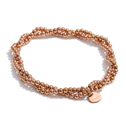 Yhpup Handmade Beads Jewelry Stainless Steel Elasticity Bracelet Bangle Ring Waterproof Fashion Summer Popular Jewelry Wholesale