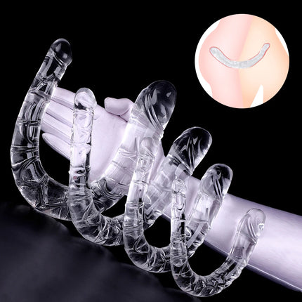 Extra Long Soft Double Head Dildo Toy For Adult Flexible Jelly Vagina Anal Women Gay Lesbian Double Ended Dong Artificial Penis