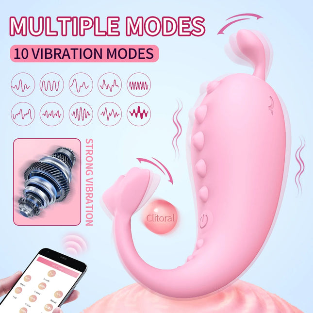 Safe Silicone Wearable Panties Vibrating Egg Vagina Clitoris Stimulator Interactive App Control Vibrating Love Egg for Women 18+