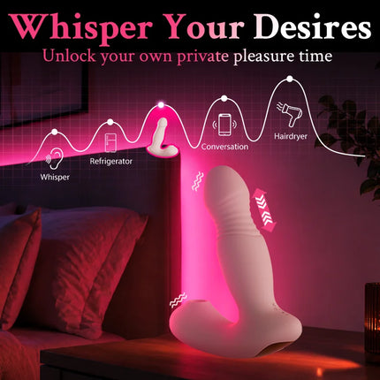 Vibrator Thrusting Dildo for Women G Spot Toy Clitoral Stimulator Sex Toys Vibrator with 9 Vibration 9 Sucking Heating Function