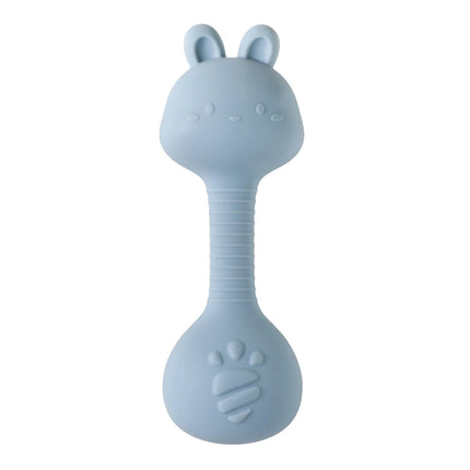 Baby 0-12 Months Rattle Toys Silicone Chewing Dumbbel Baby BPA Free Teether Toys Newborn Rattle Toys Infant Teething Gift Rattle