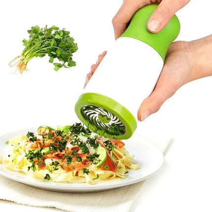 Manual Vegetable & Pepper Grinder Stainless Steel Herb Chopper Kitchen Gadget