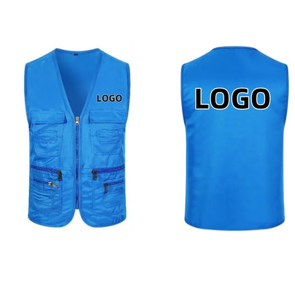 Men's Multi Pocket Tank Top Summer Men American Tactical Hiking Fishing Photography Director Mesh Sleeveless Outdoor Jacket Vest