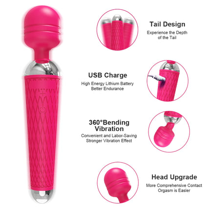 Clitoris Stimulation Powerful AV Vibrator Female Magic-Wand Nipple Clitoris Stimulator Adult Erotic Product Sex Toys for Women