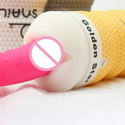 Soft Rubber Snail Climax Airplane Cup Mouth Sucking Anal Vagina Male Masturbator Manual Penis Trainer Adult Sex Toys for Men 18+