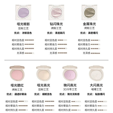 Joocyee Monochrome Eyeshadow Matte Chameleon Powder Smoked Sparkling Pearlescent Shining Earth Tone Color Eye Shadow Palette