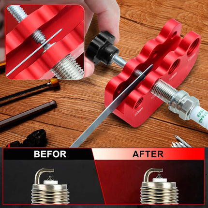 Ergonomics Spark Plug Gap Tool With Steel Feeler Gauge for M10 M12 M14 M16 Spark Plugs Aluminum With Magnet
