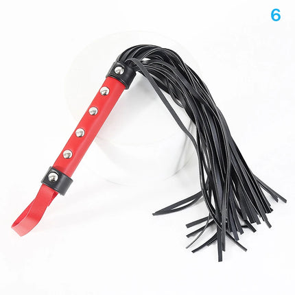 Racing Riding Crop Party Flogger Hand Cuffs Queen Black Horse Riding Whip High Quality Pu Leather Pimp Whip