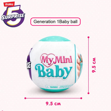 ZURU 5 SURPRISE My Mini Baby Series 1 Single Capsuleby Collectible Mystery Capsule Toy for Realistic Miniature Baby Playset and