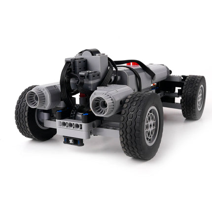 DIY Remote Control Four-wheel Drive Vehicle Building Blocks Compatible Spray Motor Chassis Car Puzzle MOC Bricks Toys Boys Gifts