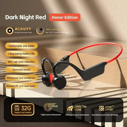 Bluetooth 5.4 Bone Conduction Headphones Wireless Sports Earbuds IPX8 Waterproof with Mic for Swimming Running Fitness Gym 2026