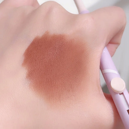 New Lip Liner Pen Matte Lipstick Pen Silver Long Lasting Lip Contouring Non Stick Lipliner Pencil Korean Makeup with Brush