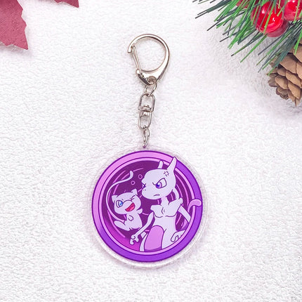 Pokémon Pikachu Gengar Bulbasaur Squirtle Car Keychain Accessories Acrylic Charms Pendant For Bag Key Holder Backpack Decoration