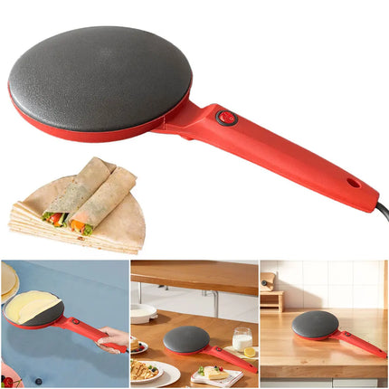 Electric Crepe Maker Non-Stick Chinese Spring Roll Cooking Tools Portable Cake Pizza Maker for Crepes Pancakes Bacon Tortillas