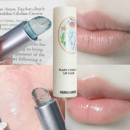 Sea Shell Shaped Lip Balm Clear Blue Moisturizing Hydrating Oil Reduce Lip Lines Remove Dead Skin Transparent Mask Lip Care