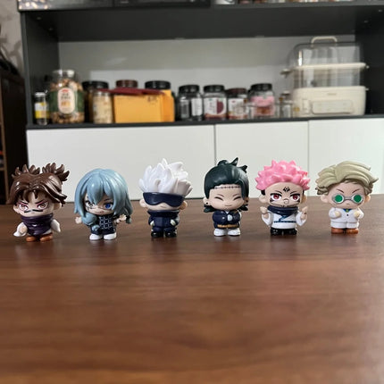 2026 new Anime Kaisen Figure Q Version Satoru Gojo Itadori Yuji Fushiguro Megumi Kugisaki Model Car Decora Blind Box Gift Toy