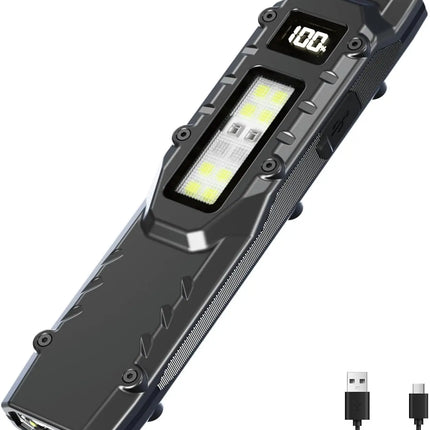 1500LM EDC Tactical LED Flashlight - Pocket USB-C Rechargeable,IPX5 Waterproof, Side Light & Clip for Daily Carry/Travel/Outdoor
