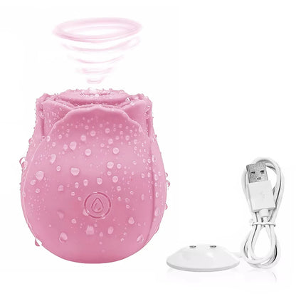 Simulation Rose Vibrator Women Sex Toys G-Spot Clitoral Nipple Stimulator ﻿There are 10 Sucking and Vibration Modes Couple Toys