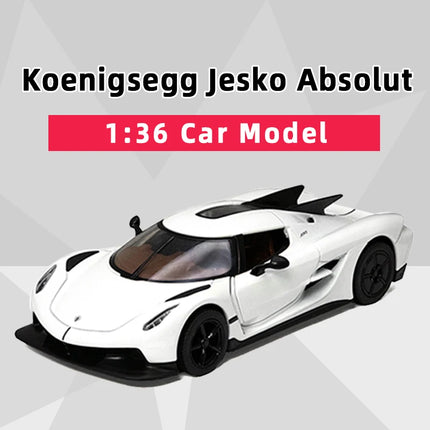 kinsmart Koenigsegg Jesko Absolut Alloy Diecast Car Model 1/36 Toy With Pull Back For Children Gifts Toy Collection