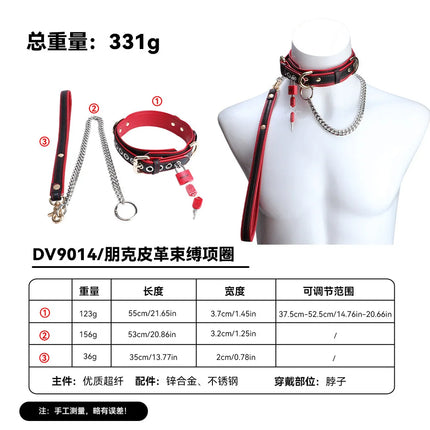 YOCY BDSM restraint set adult leather restraint sets,handcuffs,ankle cuffs, collars, neck covers, sex toys, role-playing props