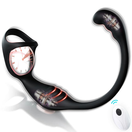 Remote Control Anal Vibrator Prostate Massager with Vibrating Cock Penis Ring Delay Ejaculation Cockring Adults Sex Toys for Men