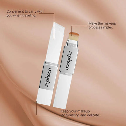 ZEPHOCO 2 in 1 Color Changing Foundation Make-up Stick Long Lasting Moisturizing Makeup High Concealer Power Makeup Korean