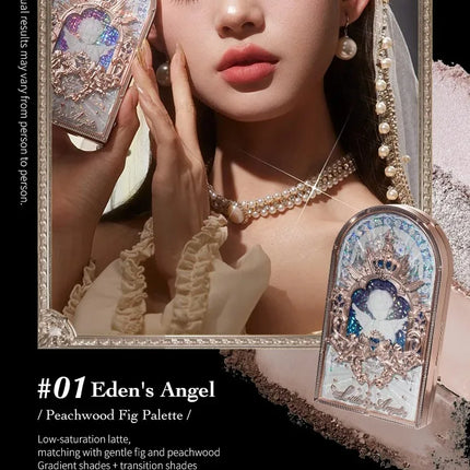 Little Angel Flower Knows Eyeshadow Palette Eye Glitter Make Up Palette Long Lasting 9 Color Eye Shadow For Girl And Women