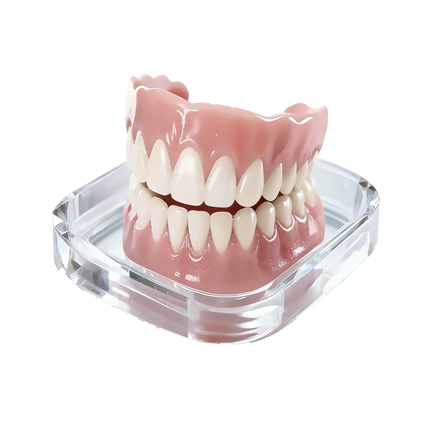 Dentures Full Set Natural Upper Lower Braces Silicone Denture Set for Men Women Instant Confident Fake Tooth Oral Hygiene Care