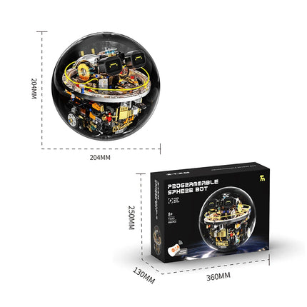 804PCS Tech Electric Agile Ball Tech Building Ball Glowing Expression Smart Remote-Controlled Robot Ball Gift for Adults