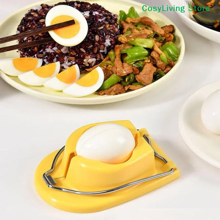 [CL]Handheld Boiled Egg Slicer Labor-saving Rust Resistant Songhua Eggs Divider Efficient Two Cutters Egg Cutter Home[CL]