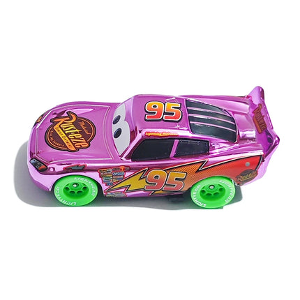 Disney Pixar Cars 95 Pink Lightning McQueen Cartoon Model Car 1:55 Metal Die Casting Racing Toys Children's Toys Birthday Gifts