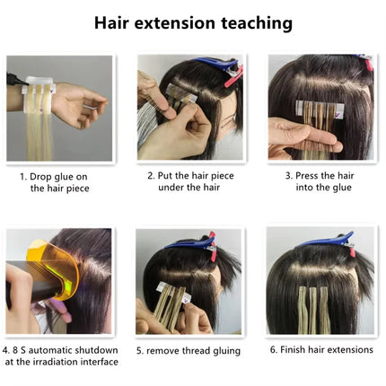 Professional V-Light Hair Extensions Kit V-Light Technology Hair Extension Machine white Hair Extension Tools Kit Set