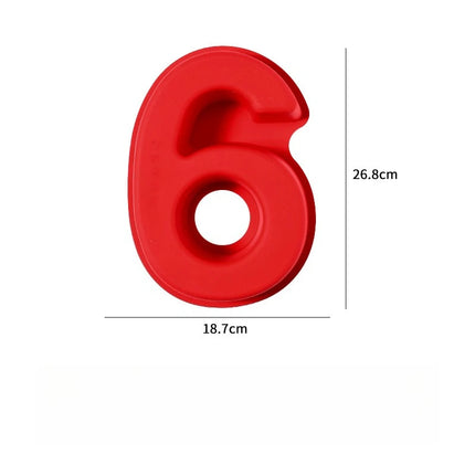 10in 3D Large Number Cake Mold 0-9 Silicone Baking Pans for Birthday Wedding Anniversary Party Decorations DIY Home Baking Tools